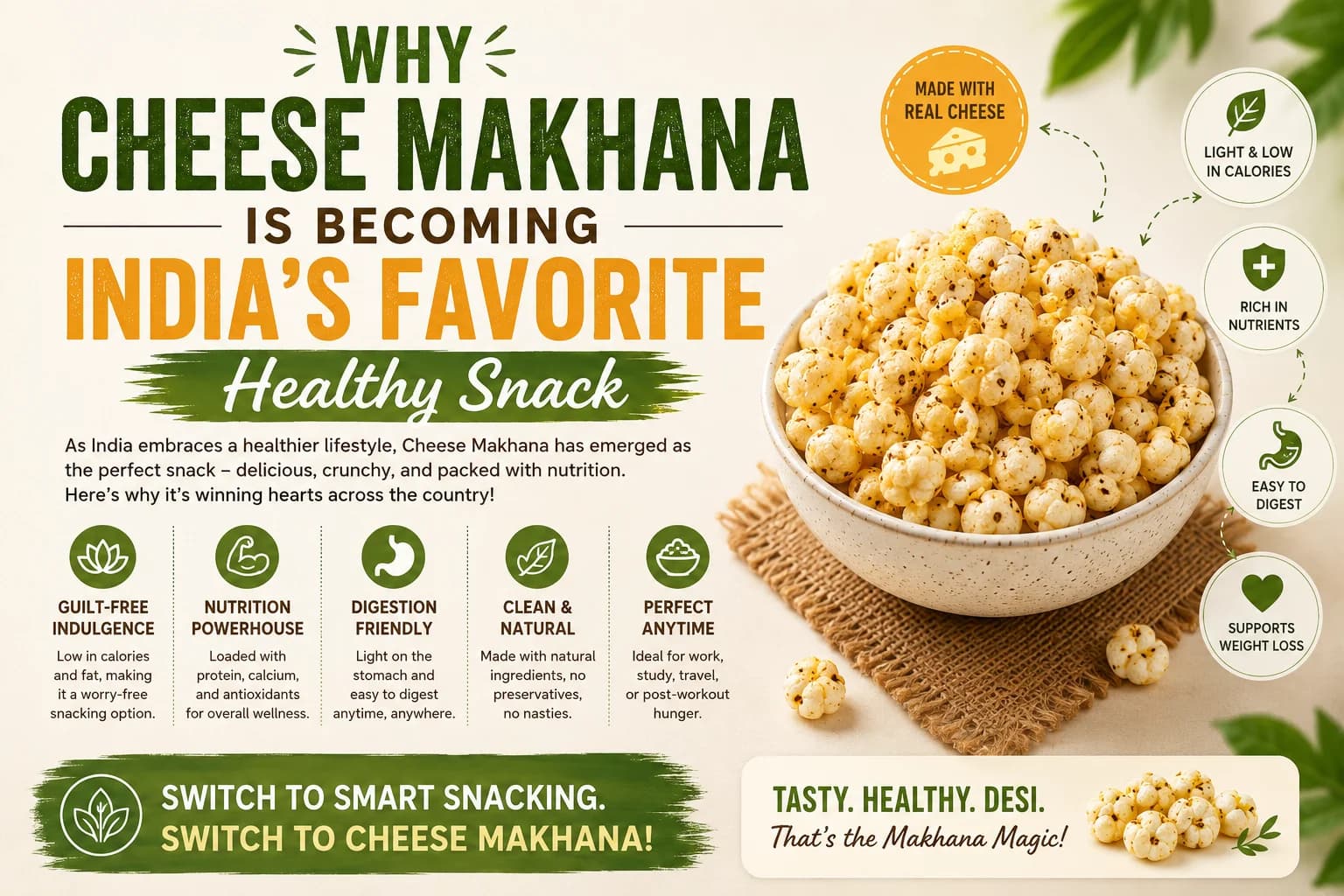 Why Cheese Makhana Is Becoming India’s Favorite Healthy Snack